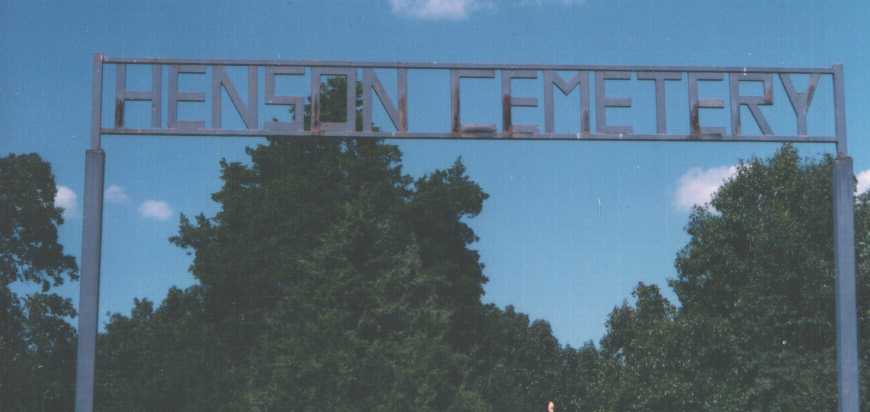 Henson Cemetery sign